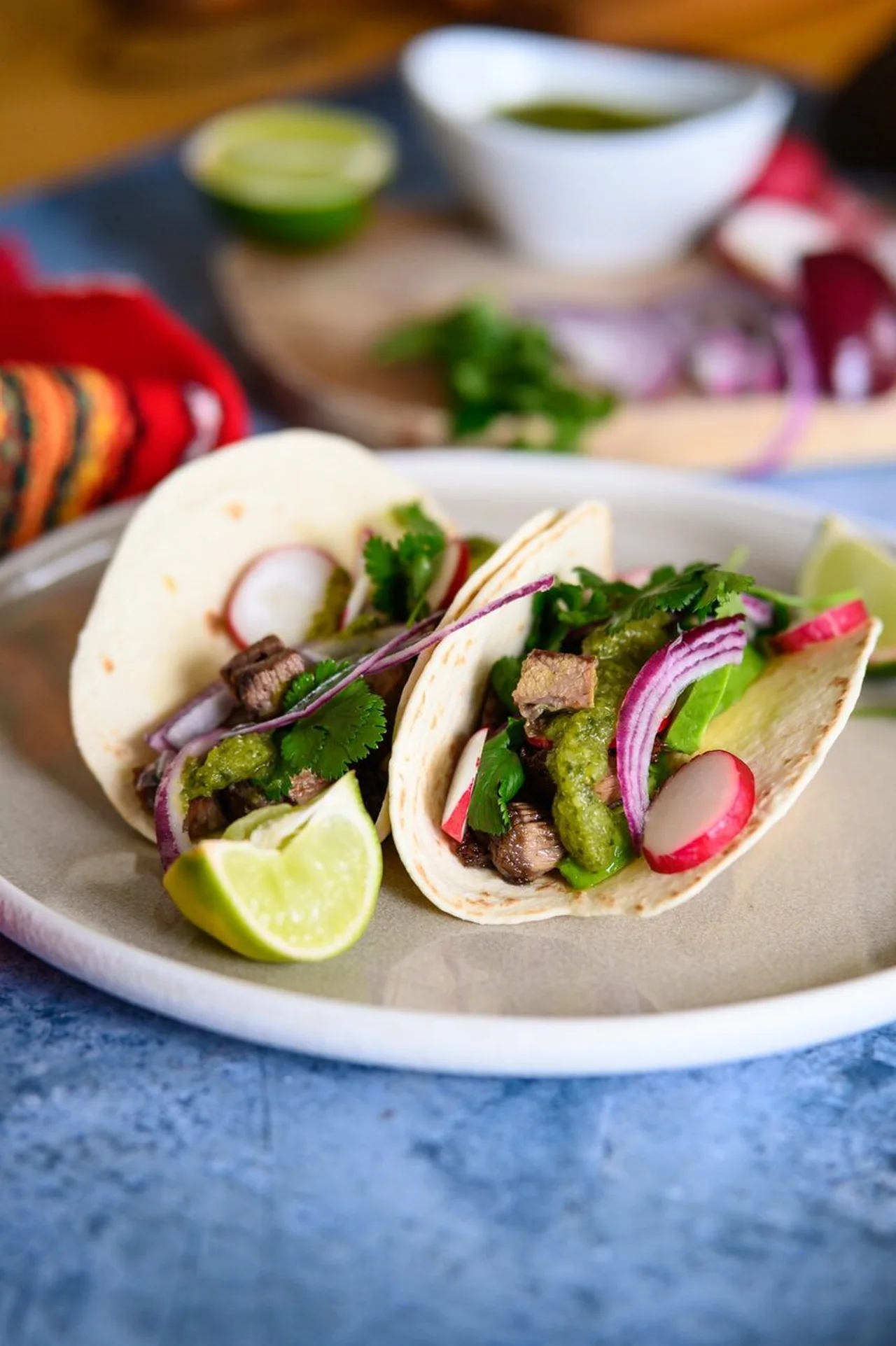 Tacos de langue de boeuf
