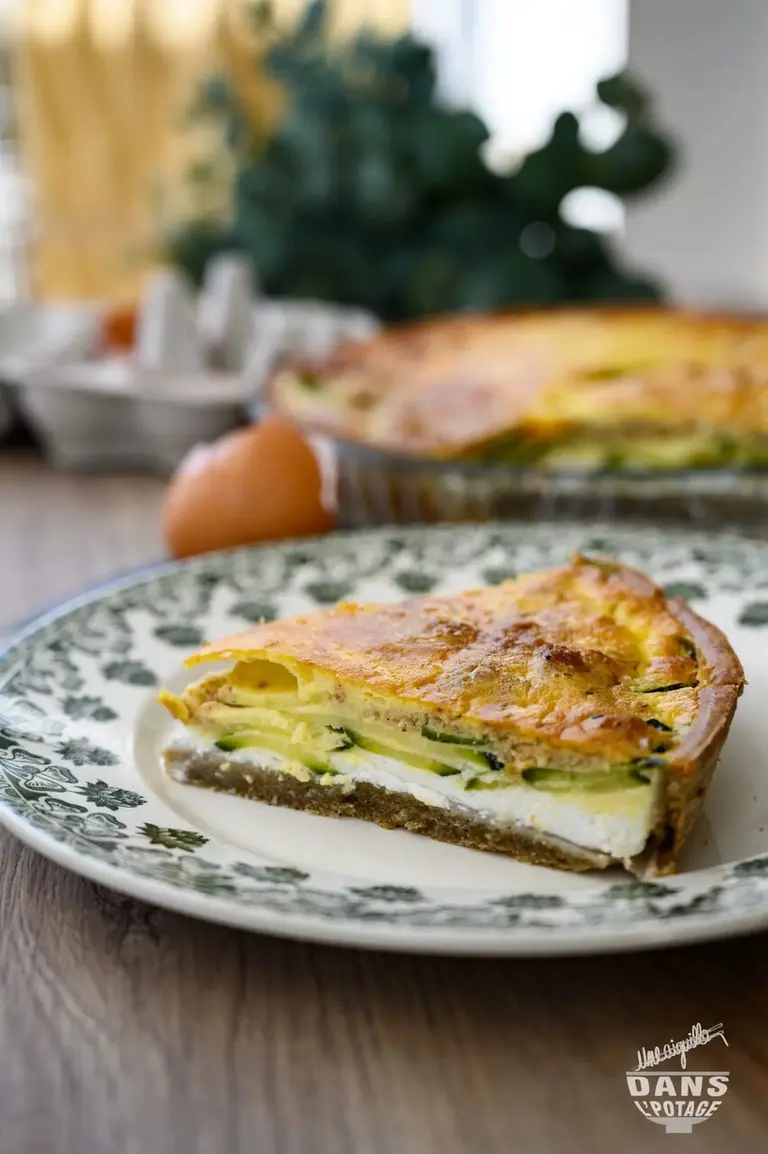Tarte aux courgettes, ricotta et noisette
