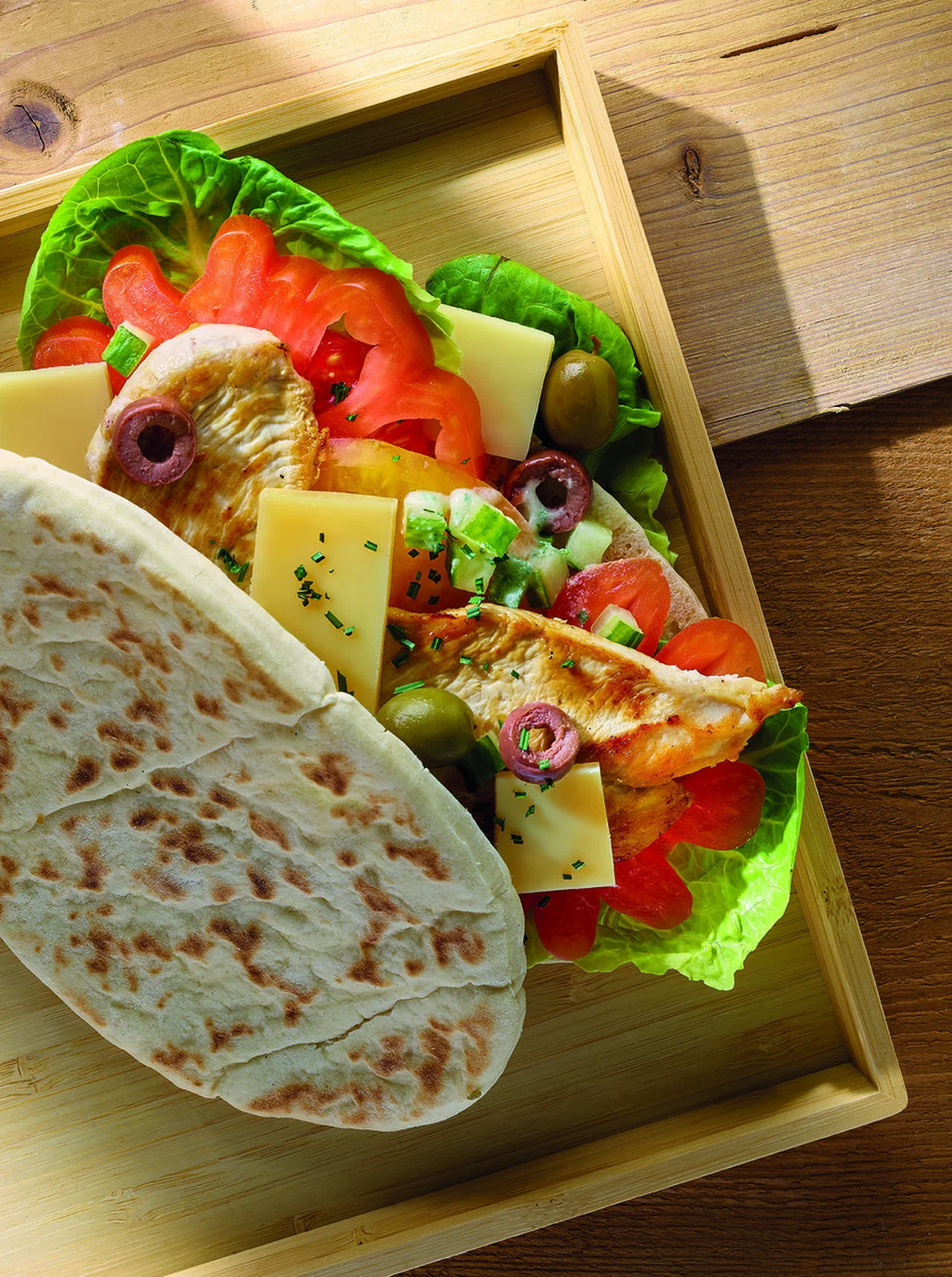 Gyros au poulet mariné et au Beaufort