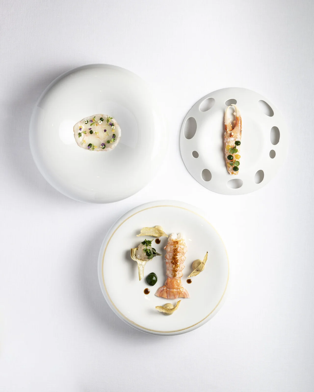 Trilogie gastronomique de langoustines de Bretagne
