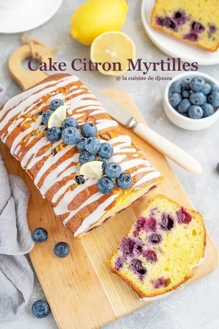 Cake myrtilles citron frais et léger