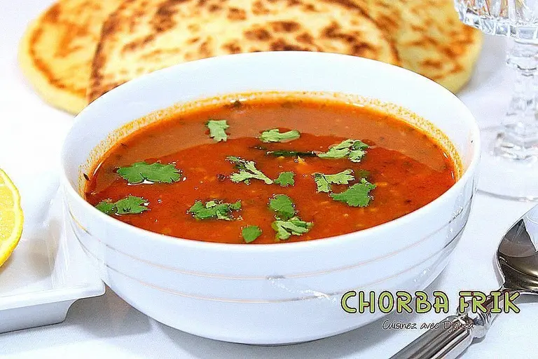Soupe au blé vert concassé
