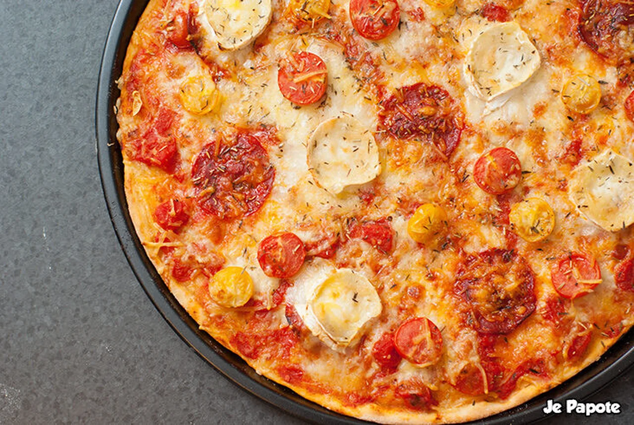 Pizza chorizo chèvre maison