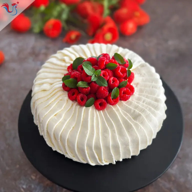 L'entremets Framboise Vanille
