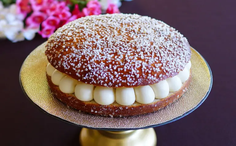Tarte tropézienne litchi framboise