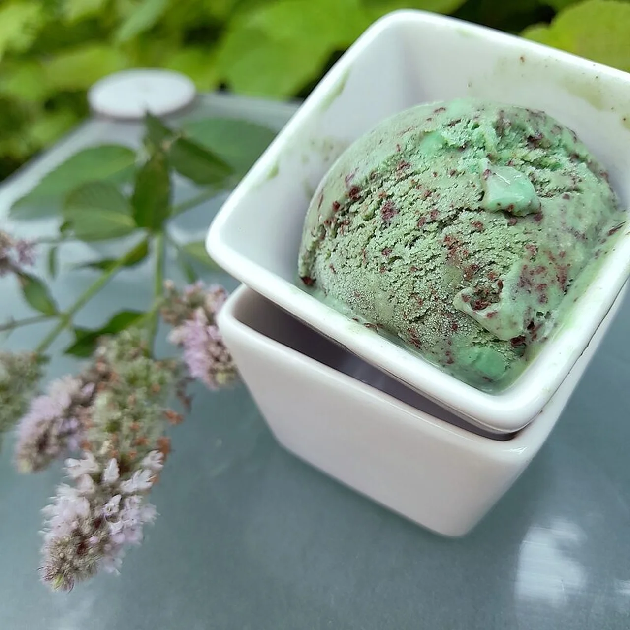 Glace menthe stracciatella