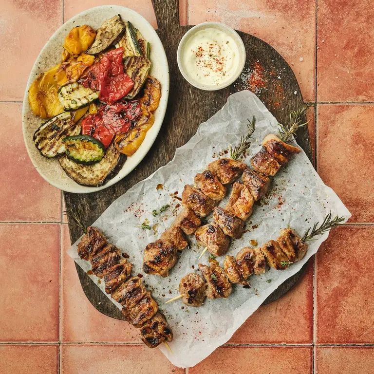 Brochettes d'agneau au piment d'Espelette