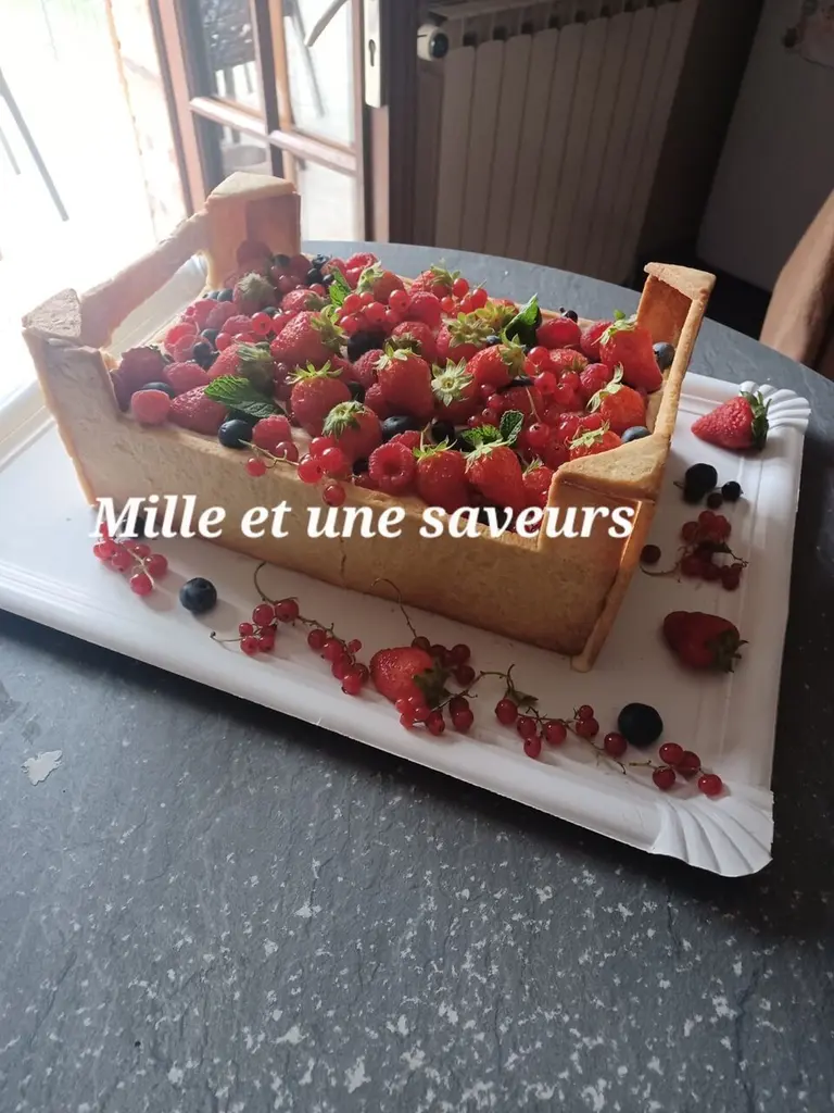 Gâteau cagette aux fruits rouges