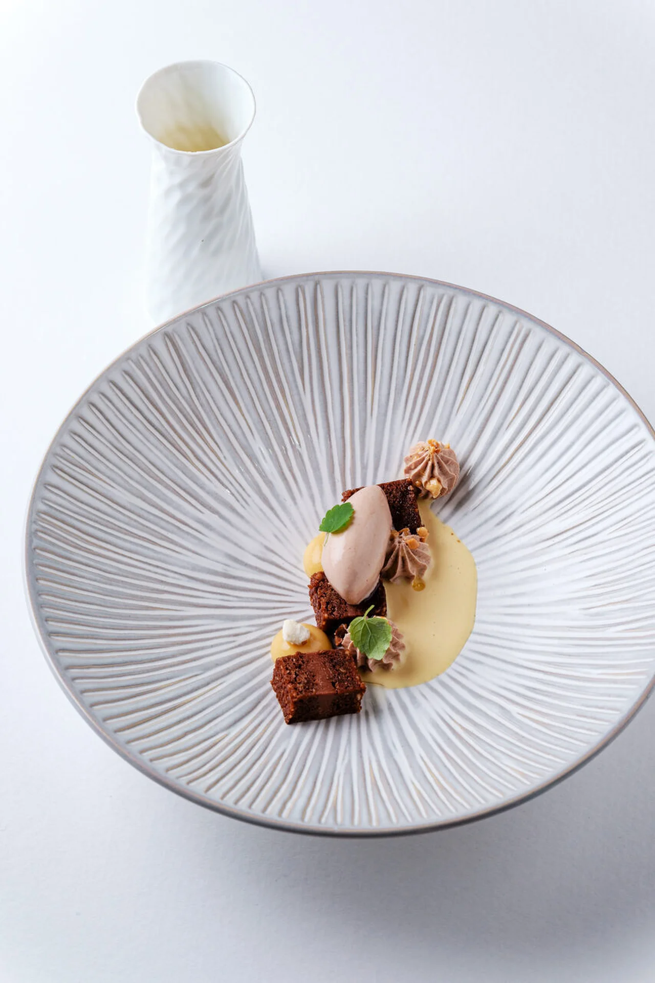 Brownie noisette chocolat Jivara, maïs et piment d'Espelette