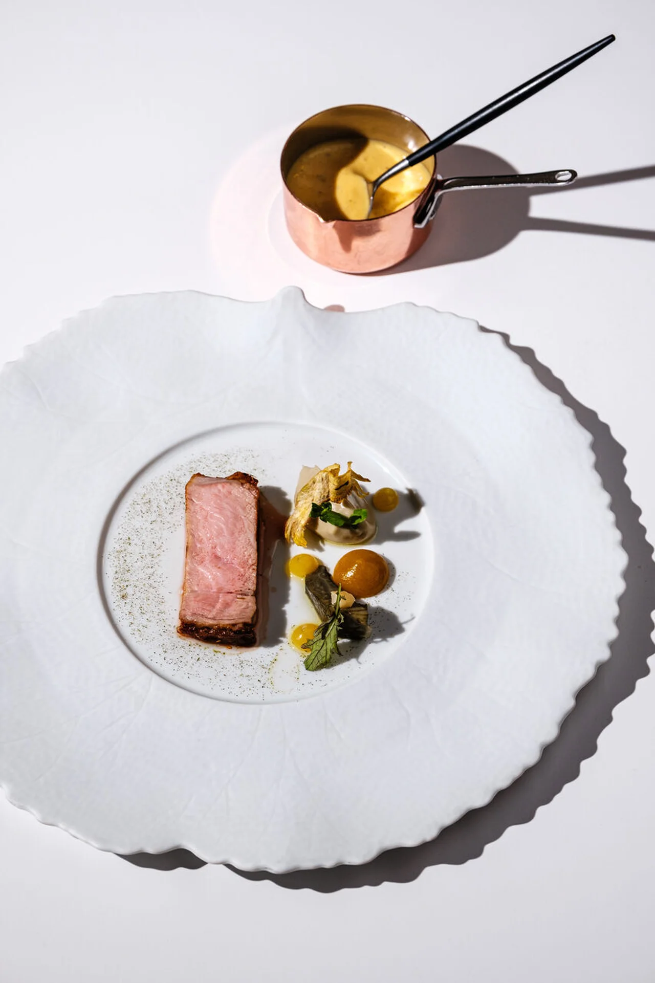 Côte de veau, artichaut et sauce Foyot