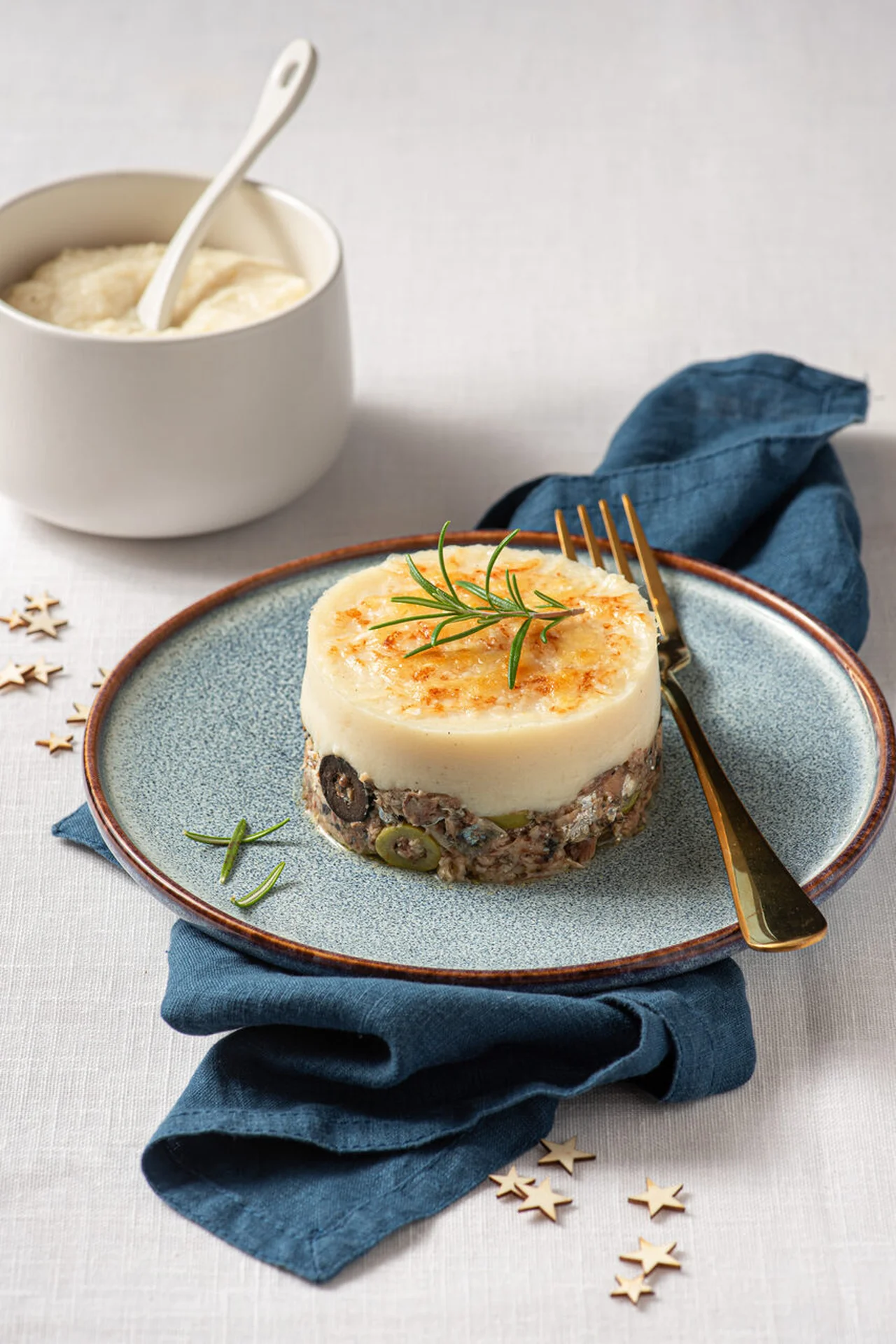 Parmentier de sardines et chou-fleur