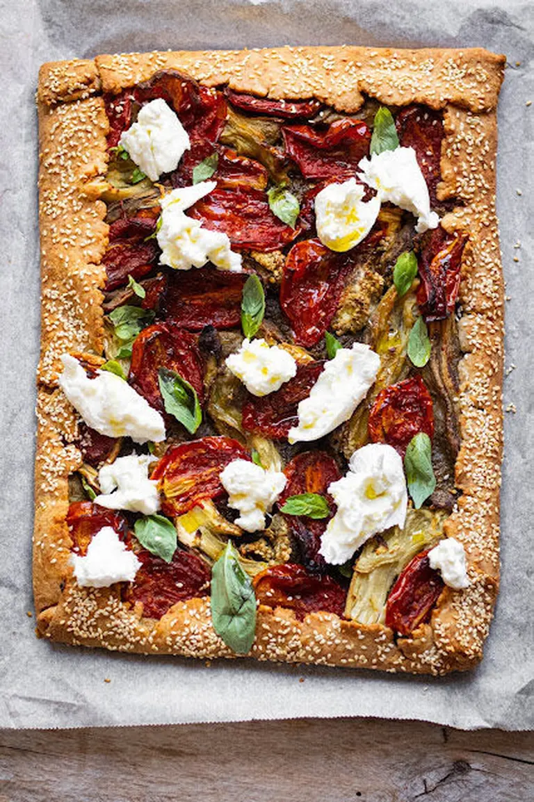 Tarte rustique aux légumes rôtis