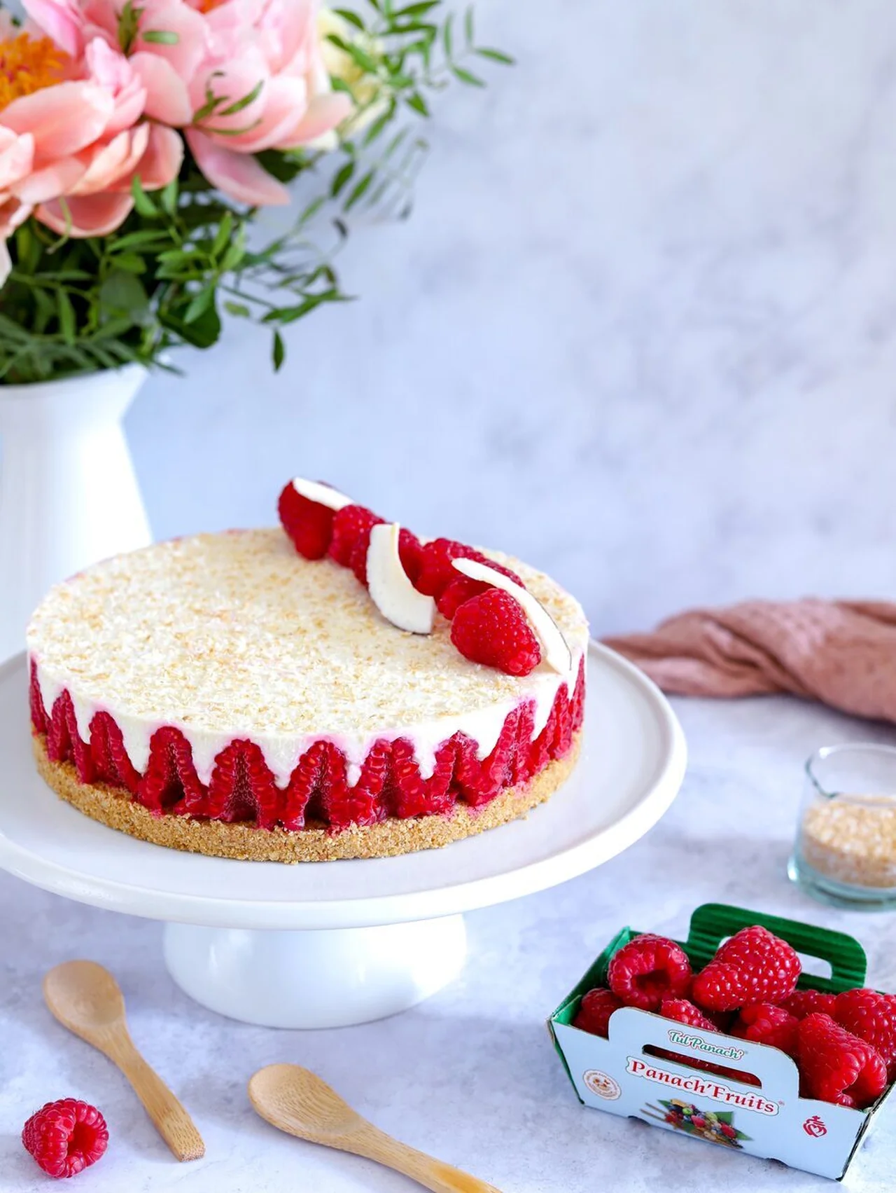 Cheesecake framboise coco