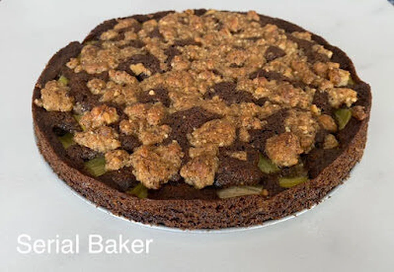 Gâteau rhubarbe et pavot façon streusel