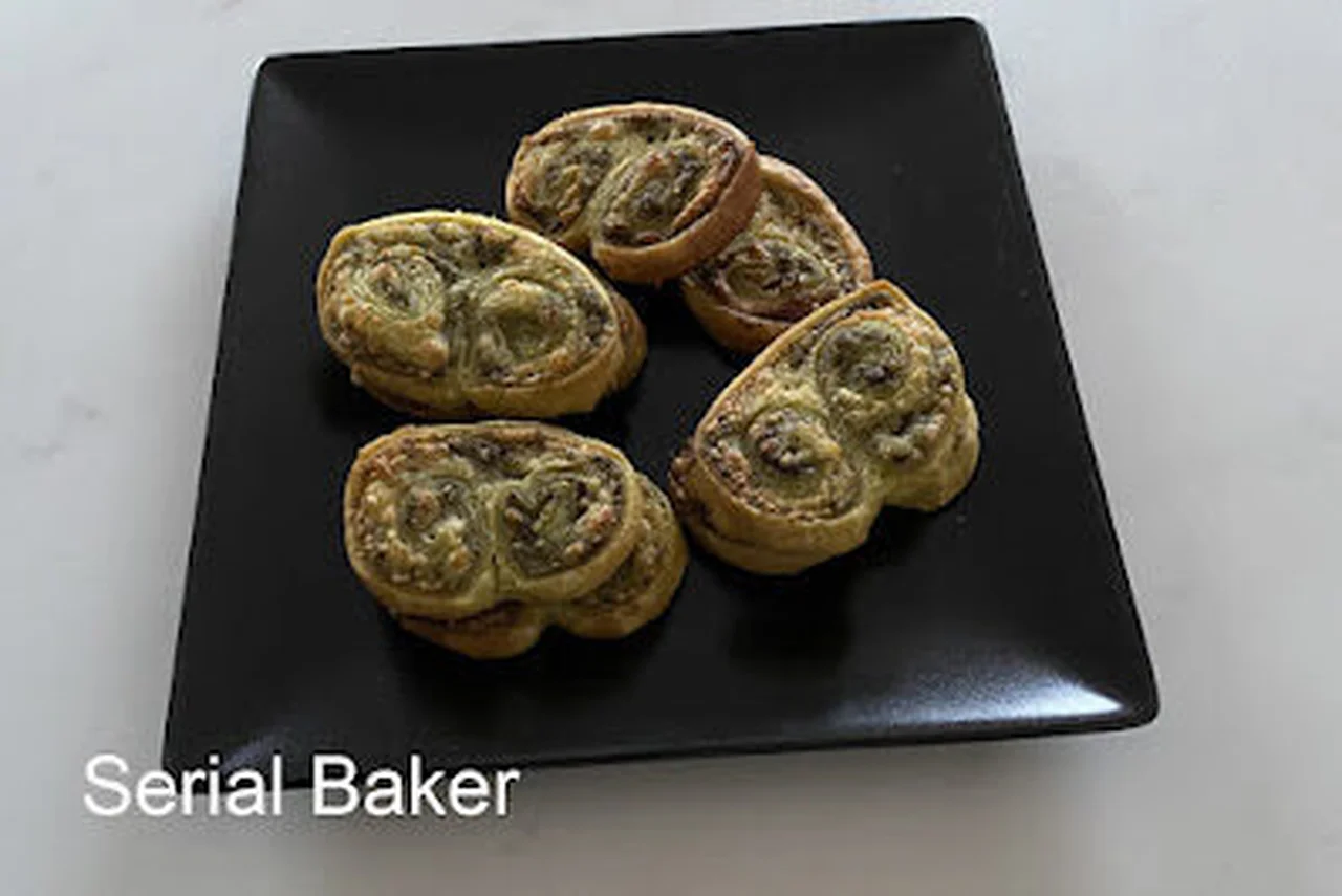 Palmiers apéritifs au pesto et pecorino