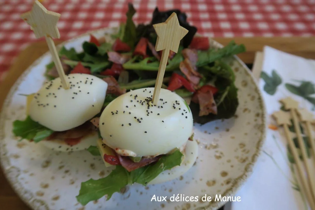 Oeufs durs façon burger