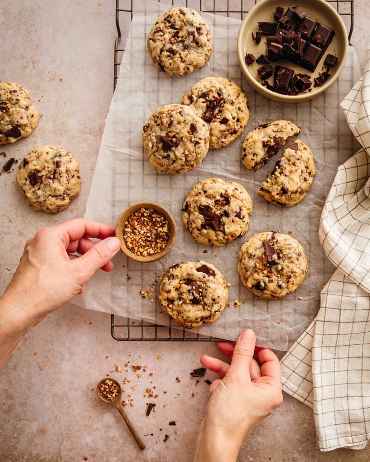 Cookies chocolat et pralin
