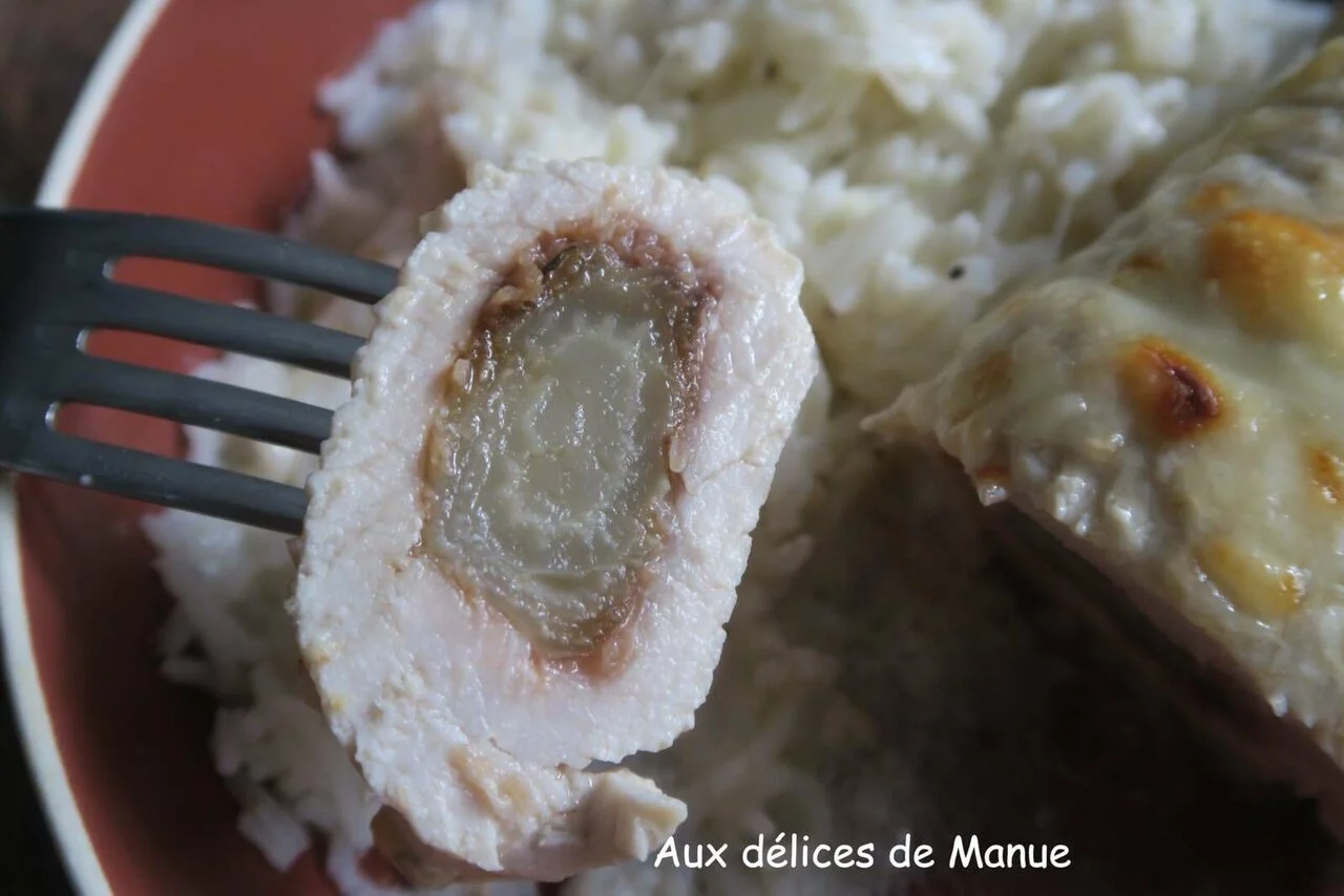 Roulé de dinde farci à l'endive et au jambon cru