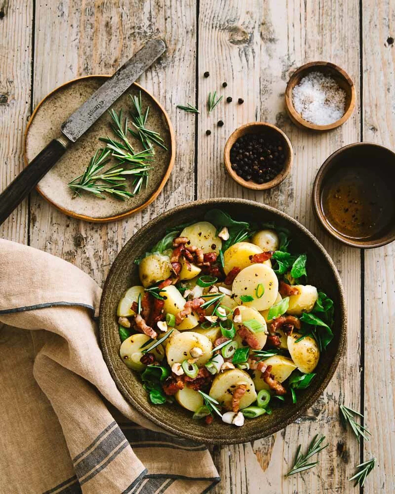 Salade de pommes de terre aux lardons