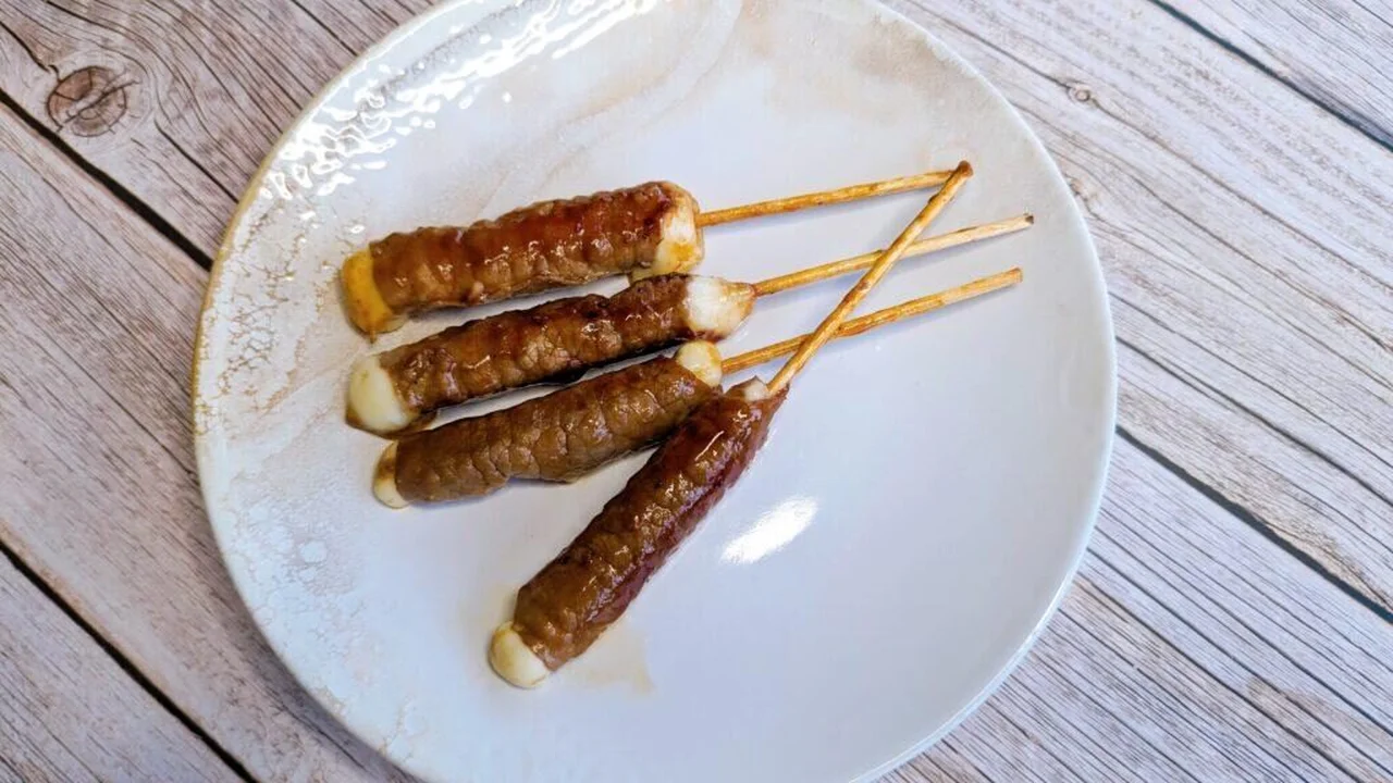 Brochettes de bœuf au fromage japonais