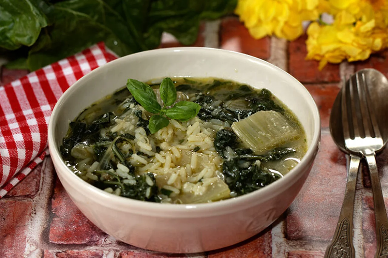 Minestrone de riz et de blettes