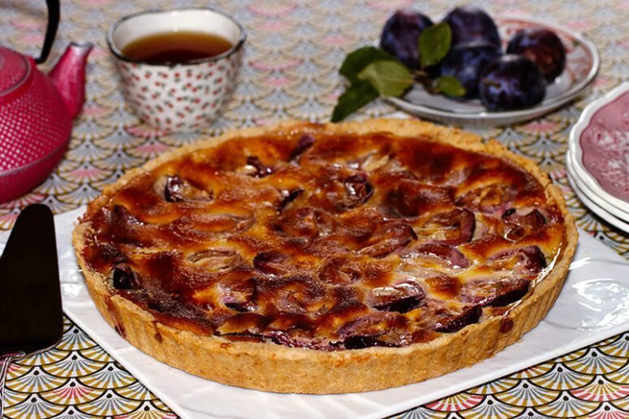 Tarte aux prunes à l'Alsacienne