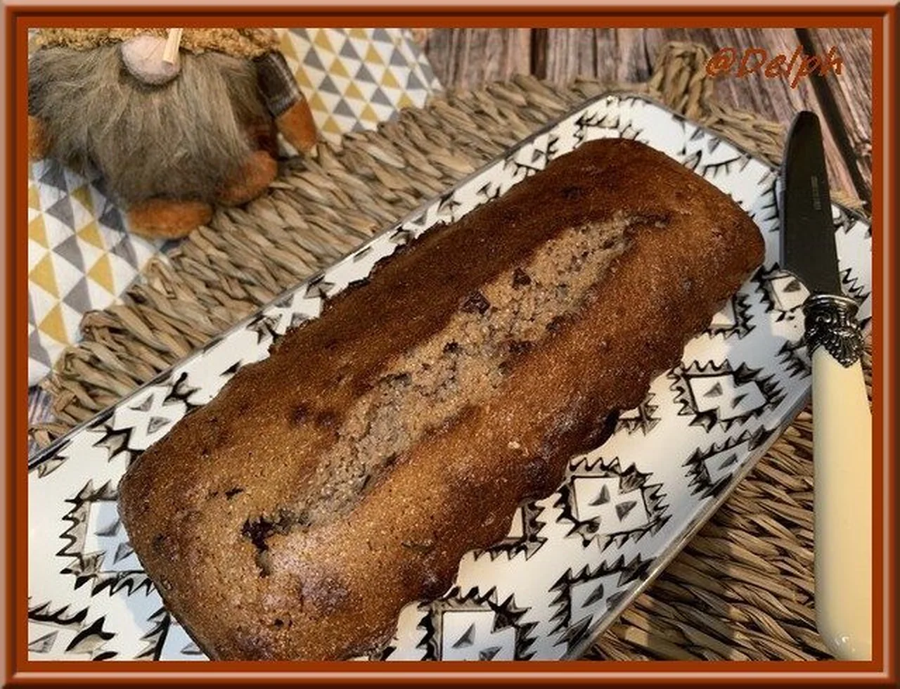 Cake châtaignes, miel et pépites de chocolat