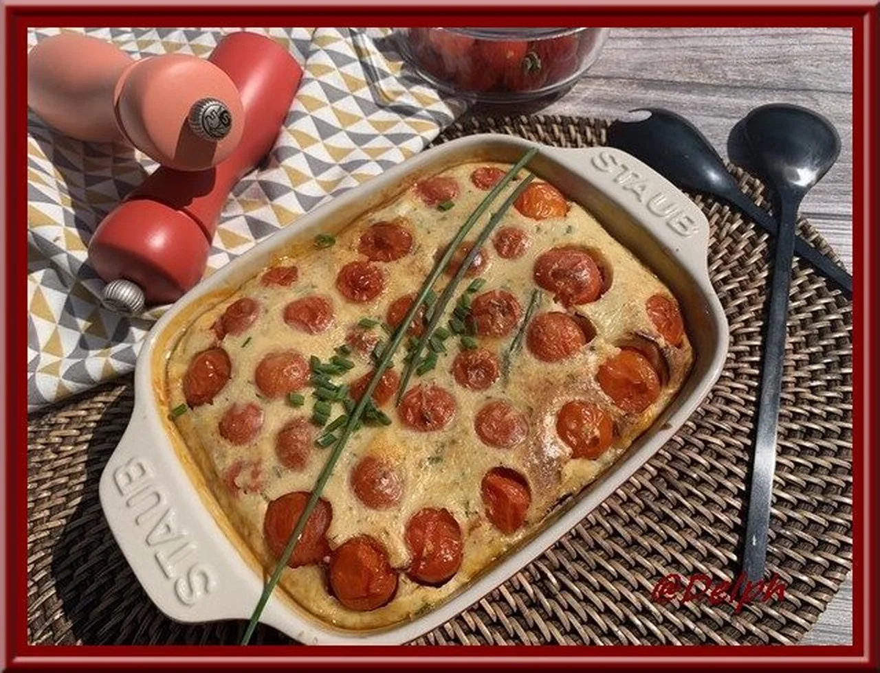 Clafoutis de tomates cerises