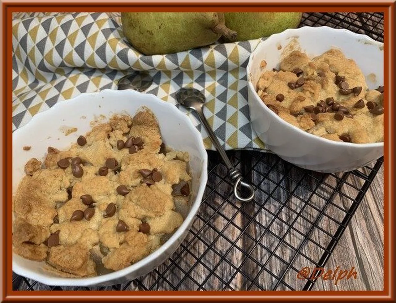 Crumble aux poires et beurre de cacahuètes