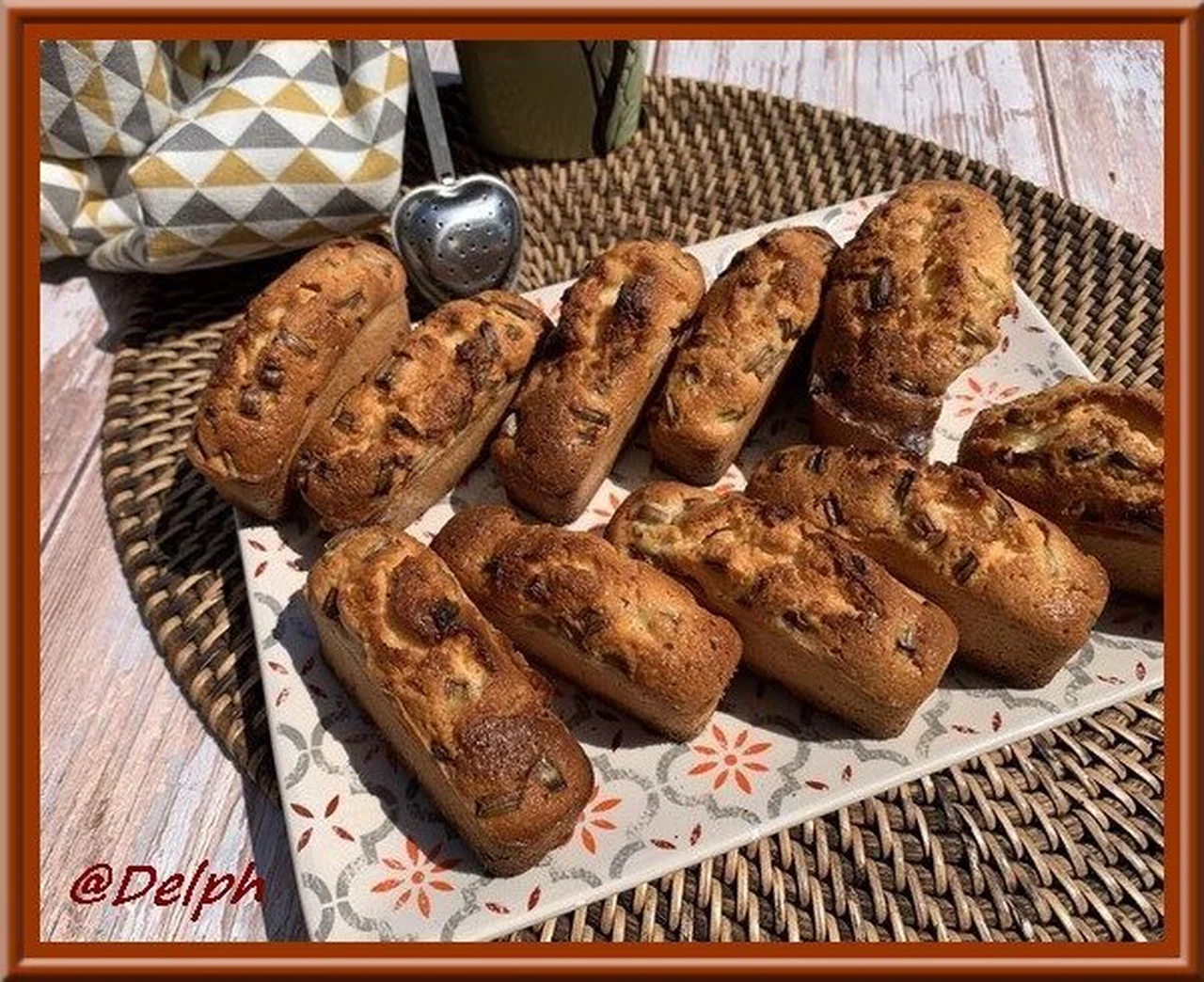 Financiers à la rhubarbe