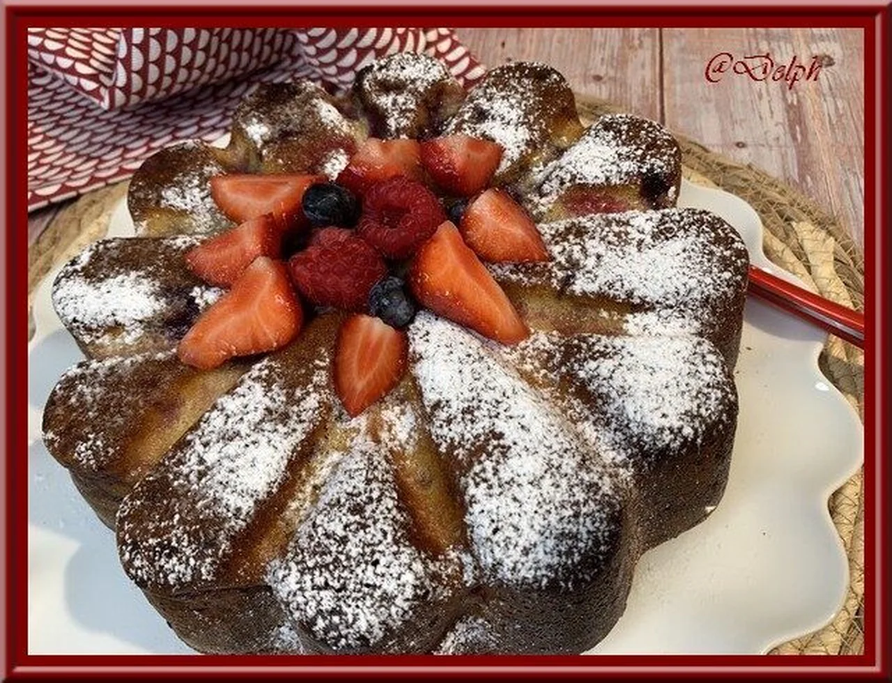 Gâteau aux fruits rouges et skyr
