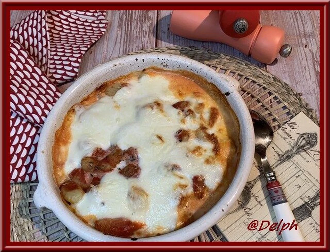 Gratin de gnocchi à la mozzarella