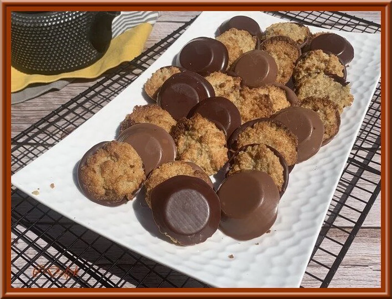 Palets chocolatés aux flocons d'avoine et amande