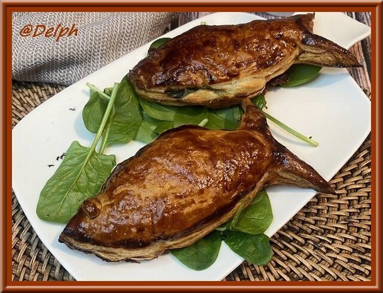 Poissons feuilletés à la truite fumée et épinards