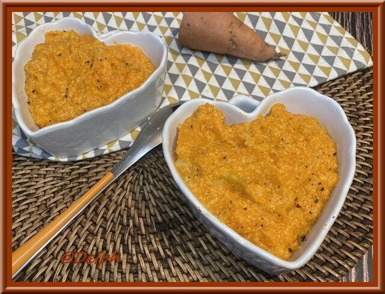 Purée de patate douce et fenouil