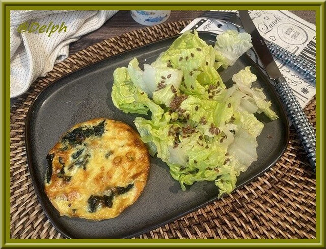 Quiches sans pâte à la truite fumée et épinards