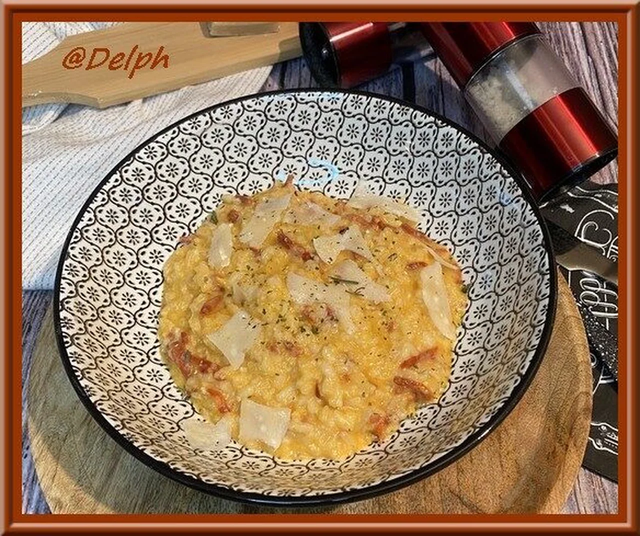 Risotto au chorizo et parmesan