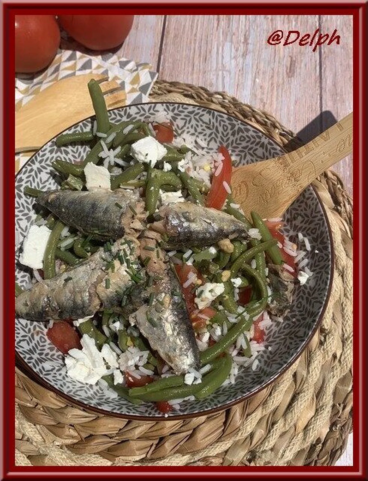 Salade de haricots verts et sardines