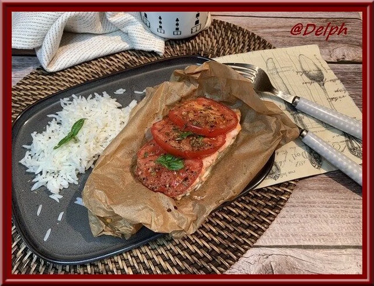 Saumon citronné en papillote