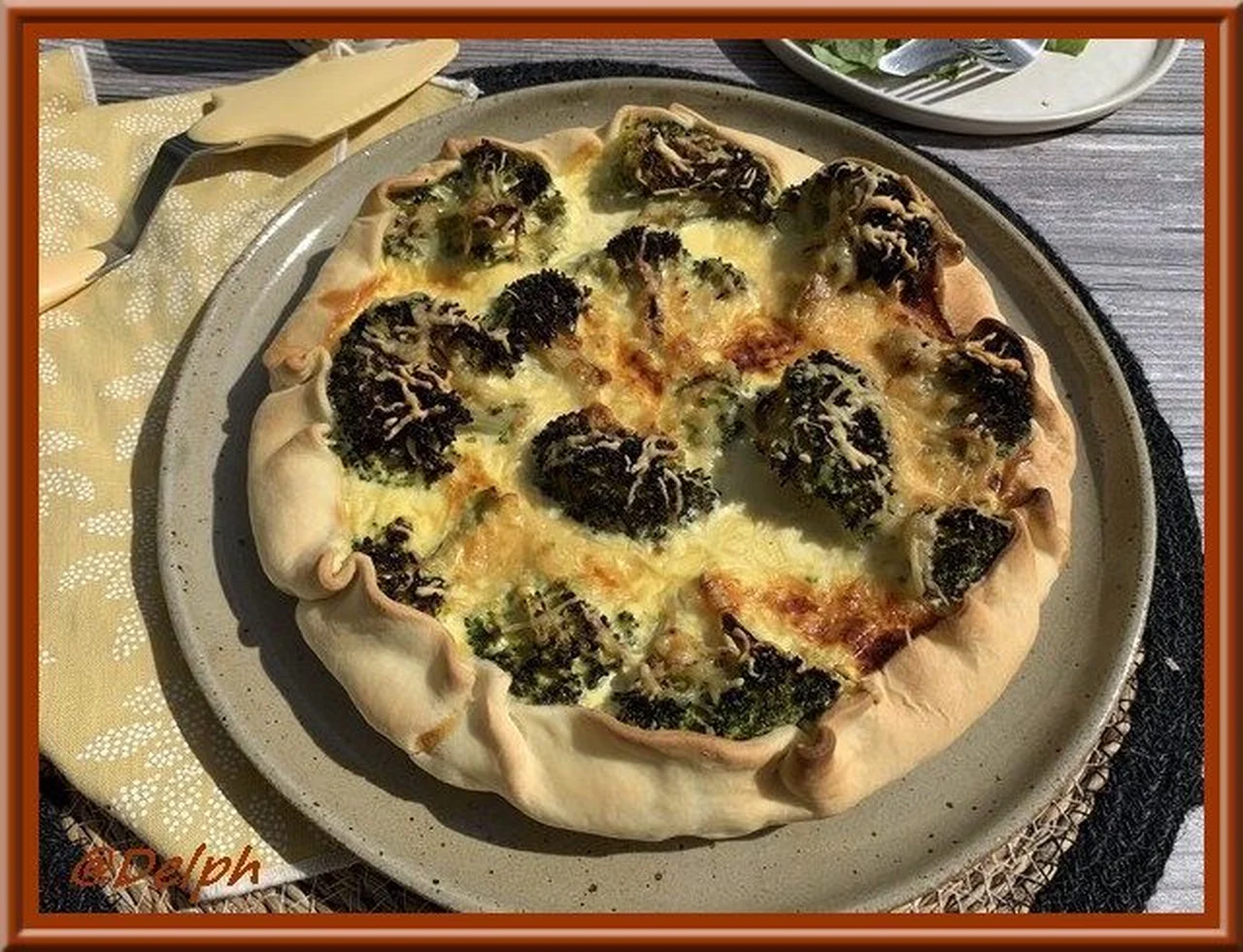 Tarte brocoli, thon et crevettes
