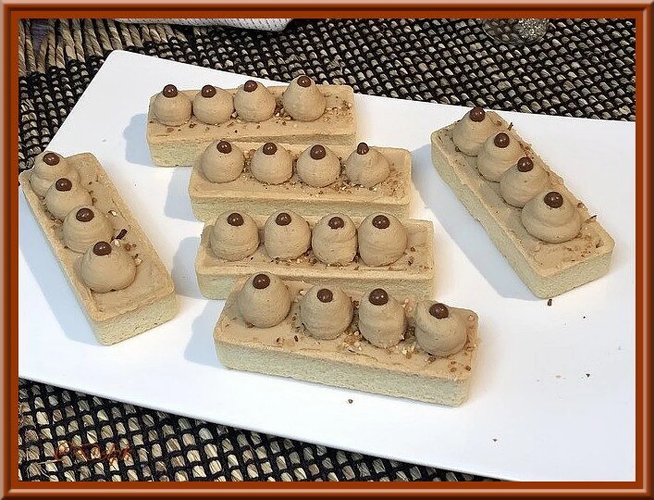 Tartelettes ganache chocolat blanc et praliné