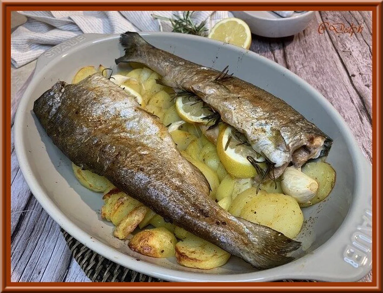 Truites et pommes de terre au four