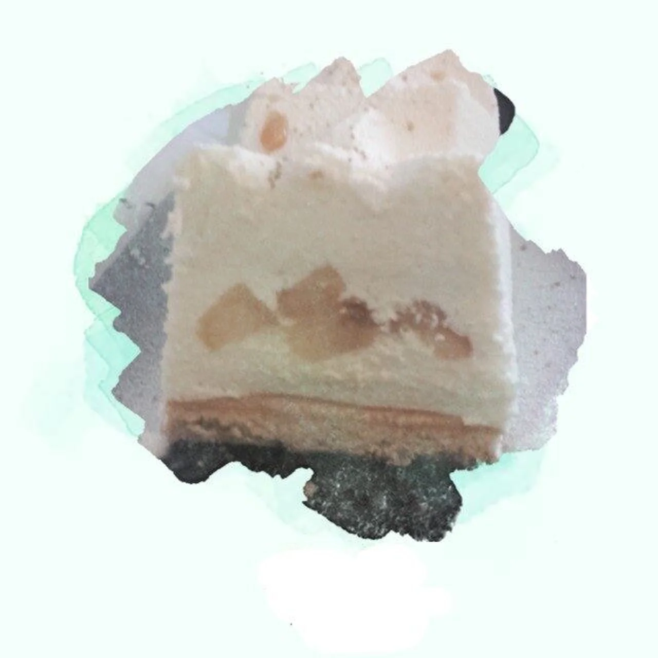 Bûche poire, caramel beurre salé et vanille