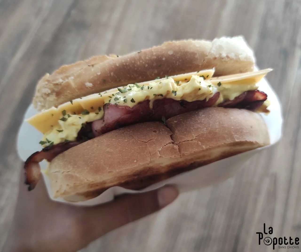 Egg drop sandwich