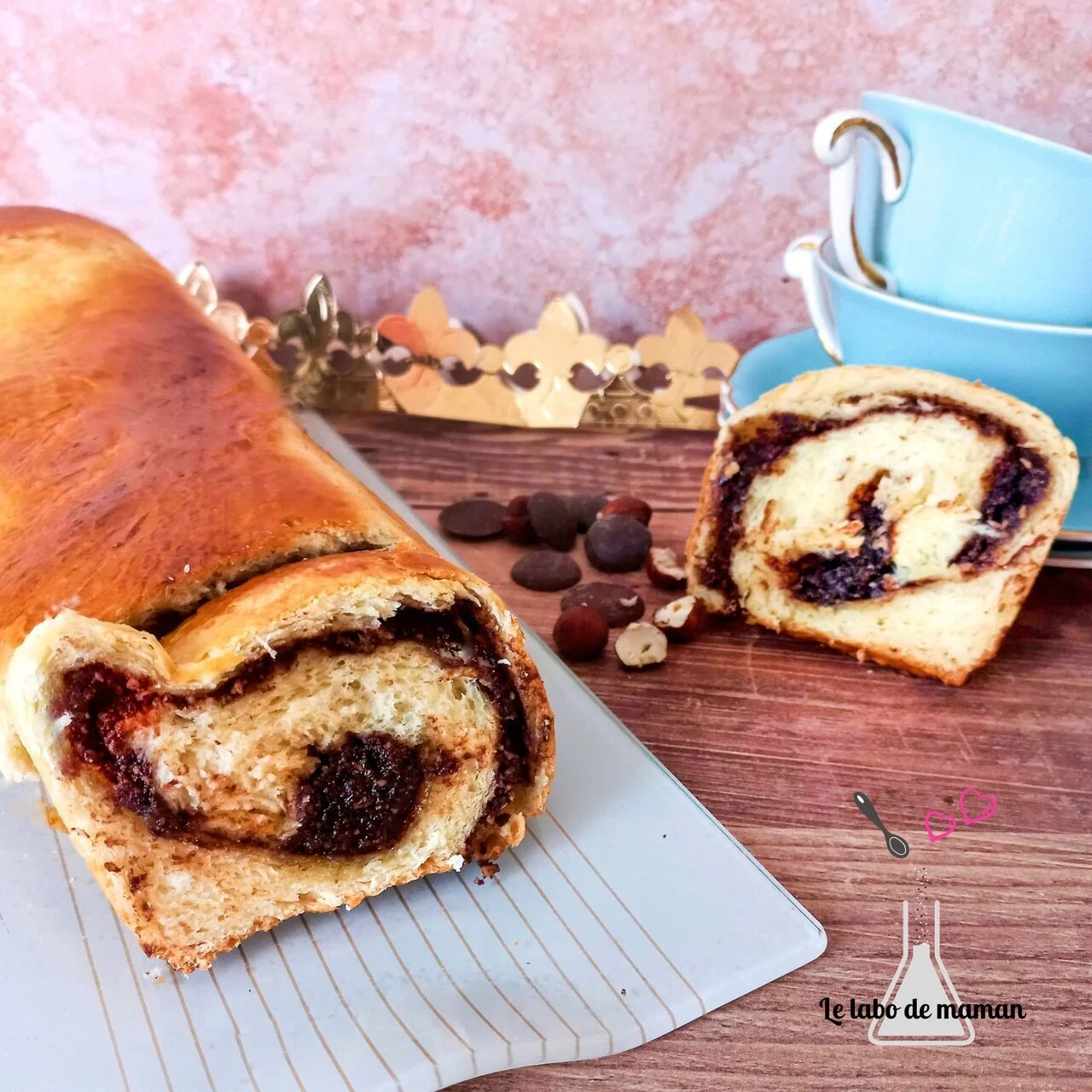 Brioche à la frangipane chocolat et noisettes