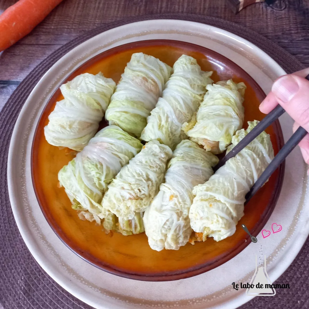 Chou chinois farci aux légumes