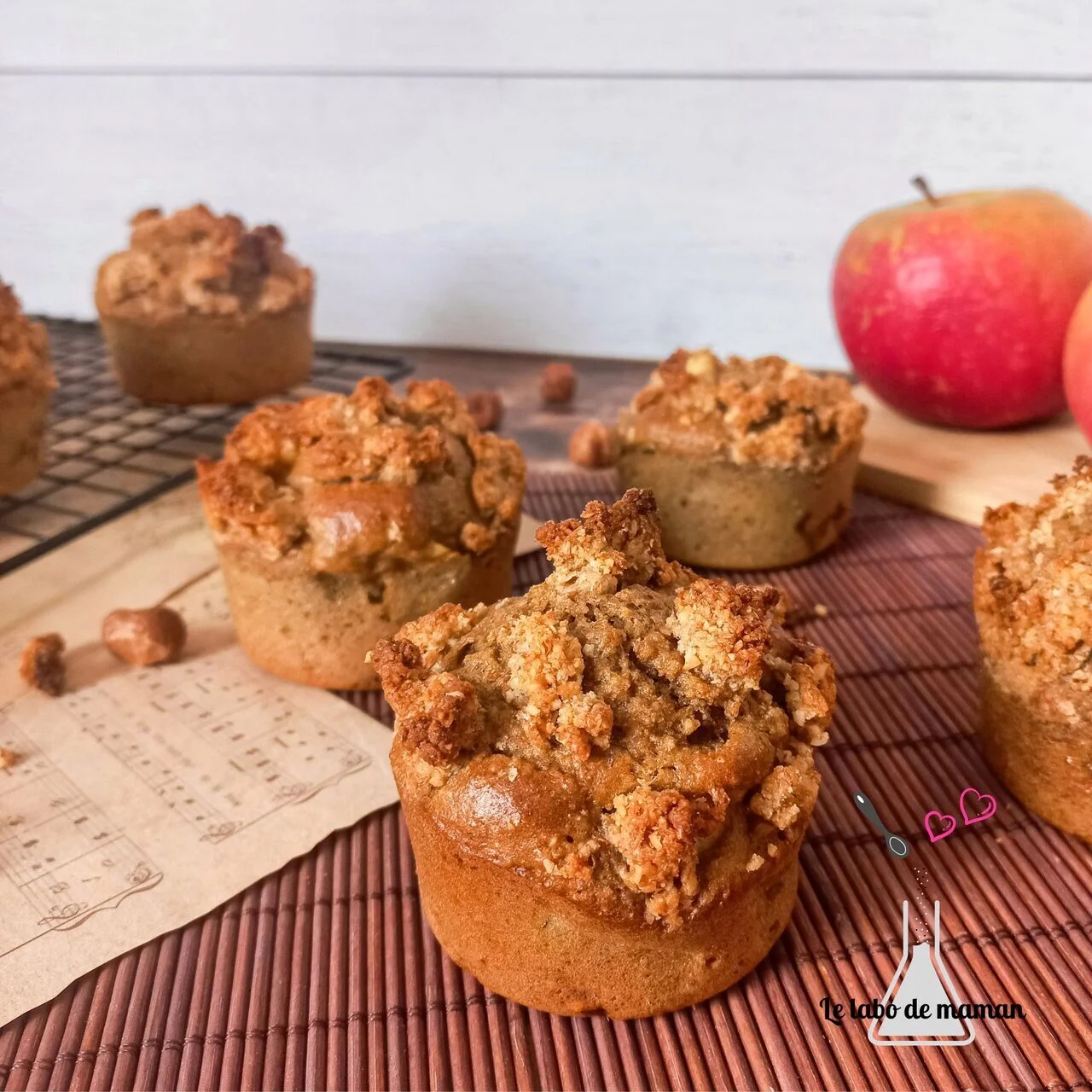 Muffins crumble aux pommes