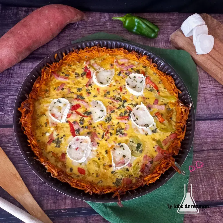 Quiche en croûte de patate douce
