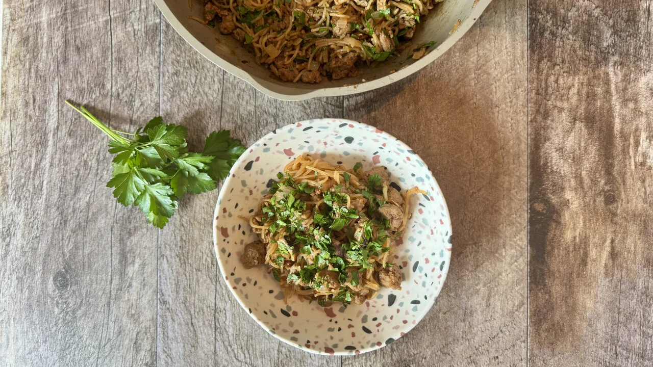 Boeuf haché au shiitake sauce miso