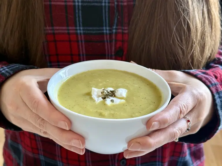 Soupe courgette-poireau